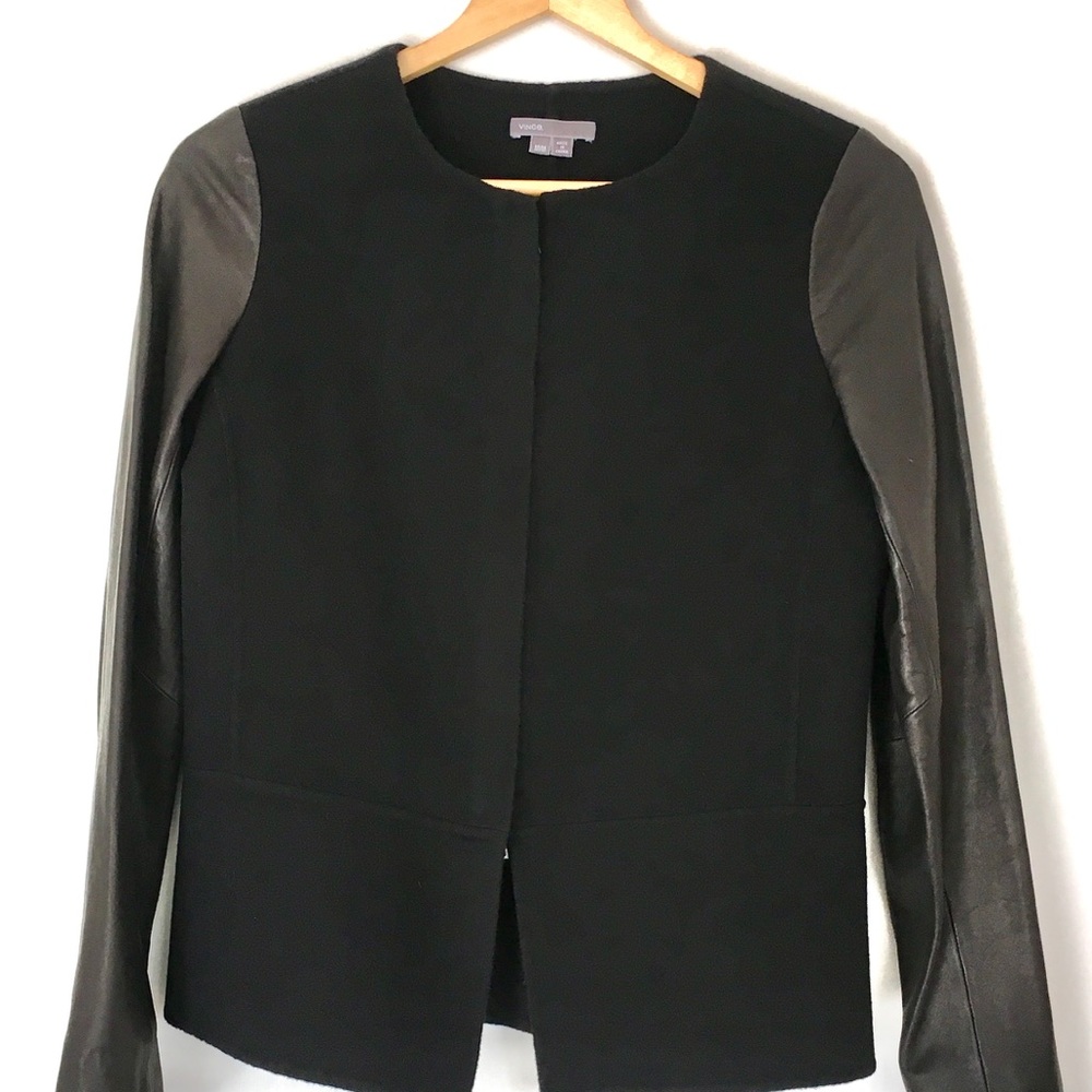 Vince wool/leather jacket - Picture 4 of 8